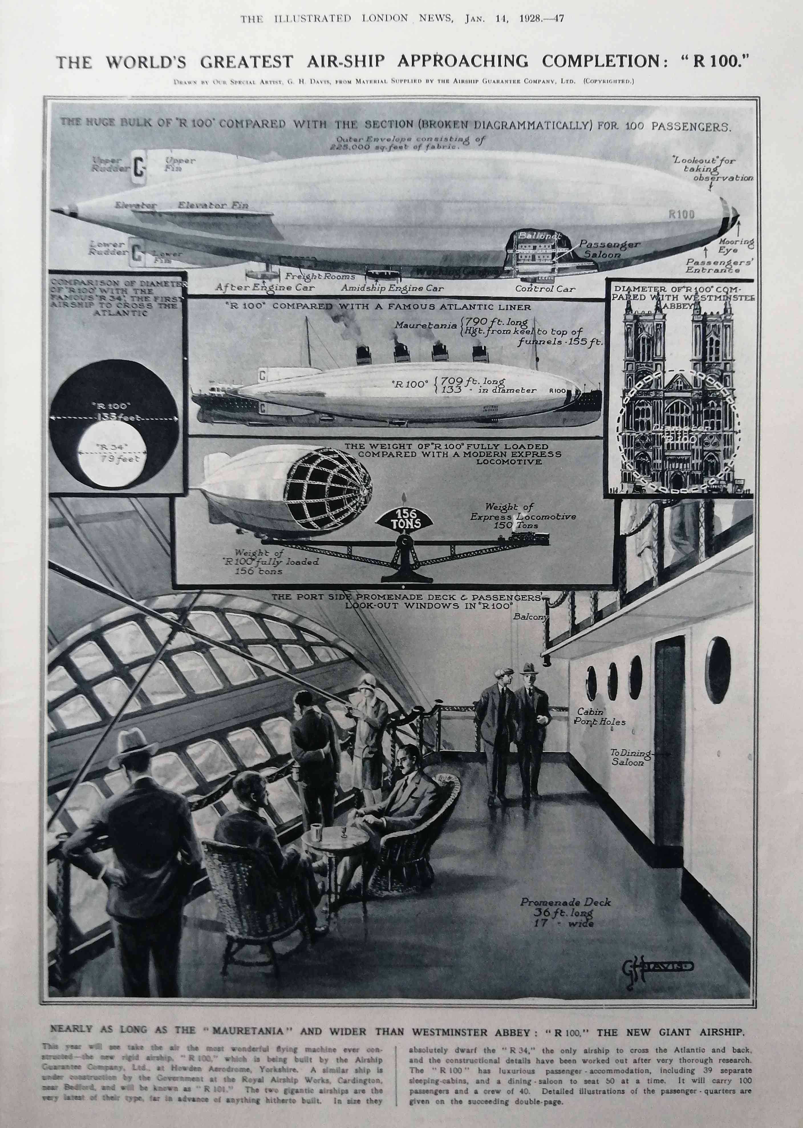 R100 airship