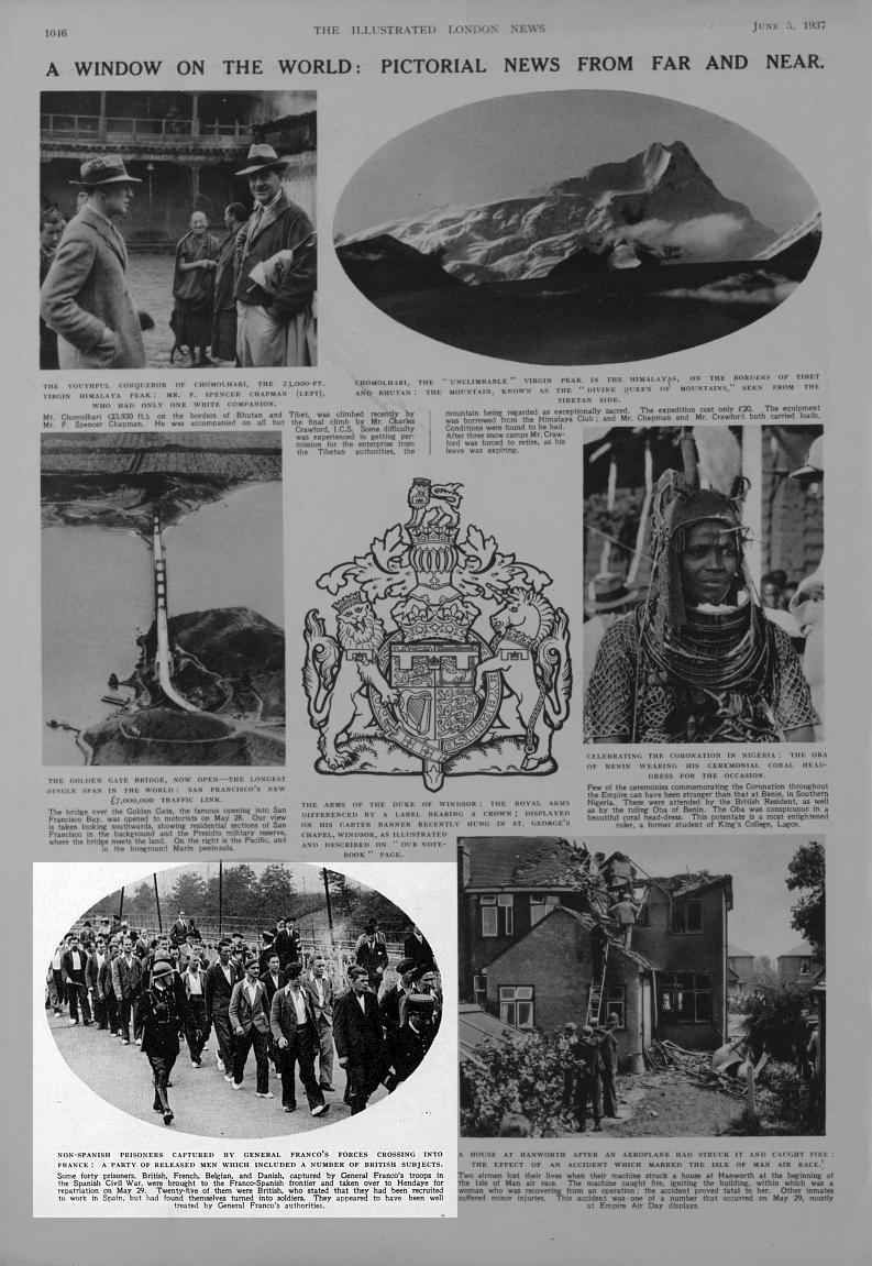 Non Spanish prisoners of the civil war