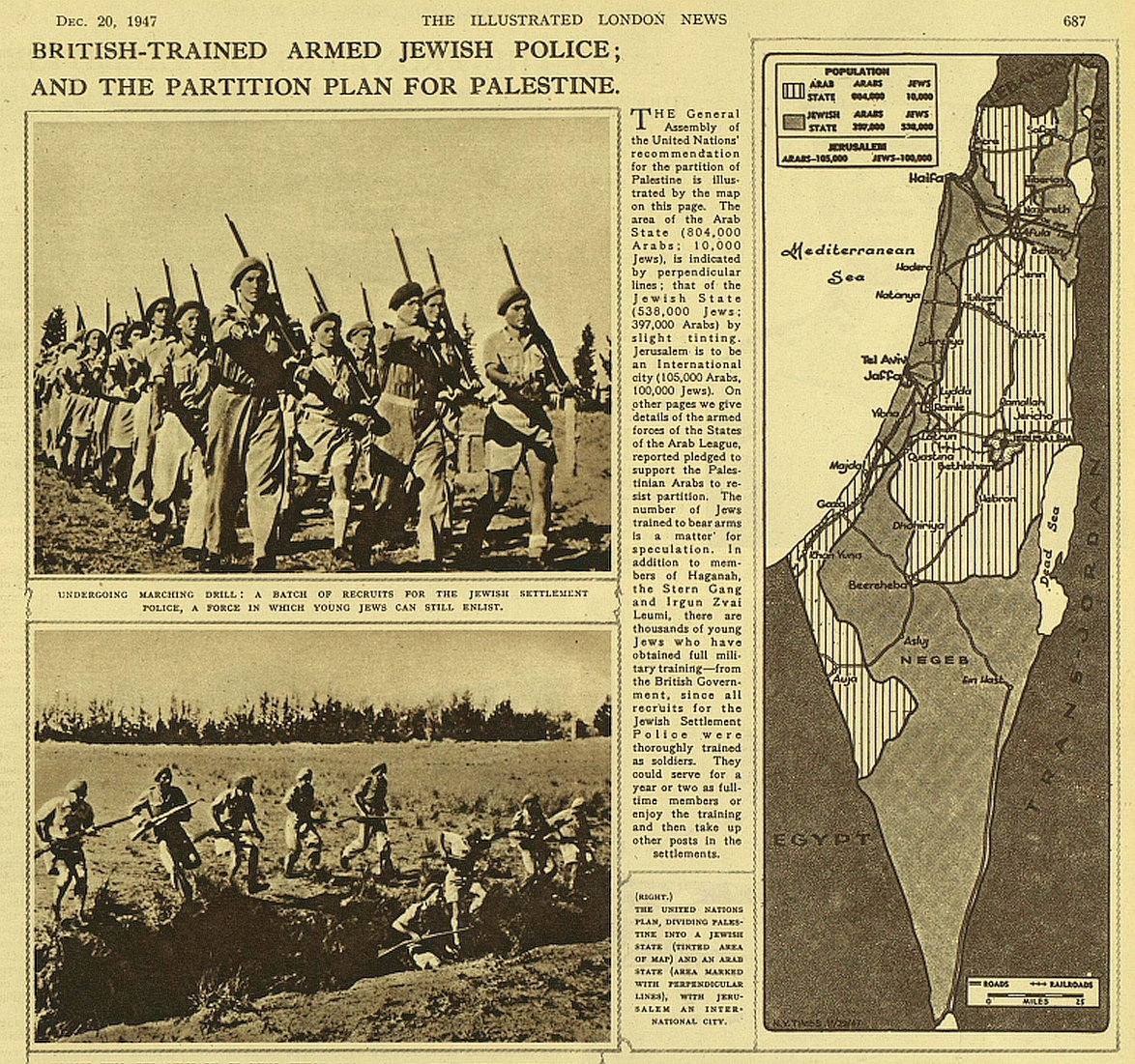 Palestine Partition map November 1947