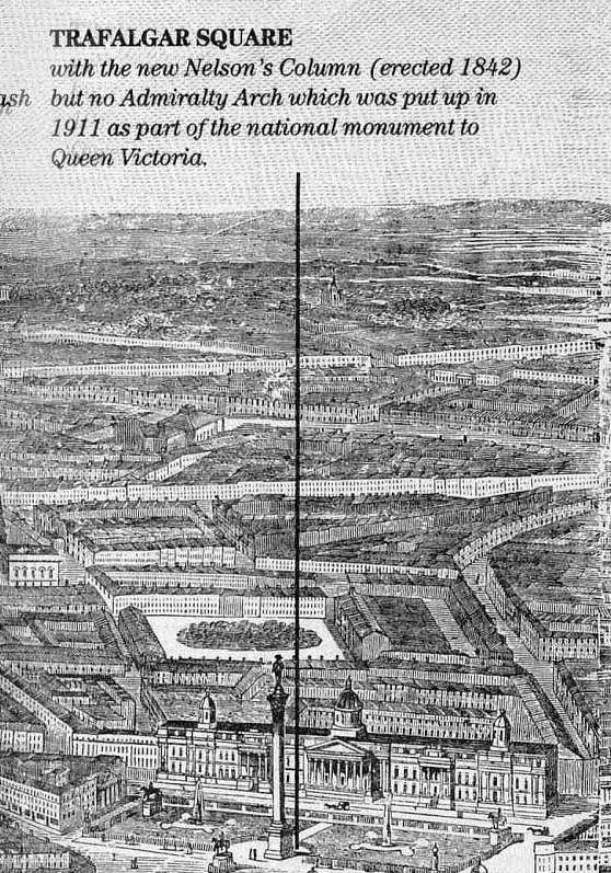 Panorama of London 1845 with descriptions