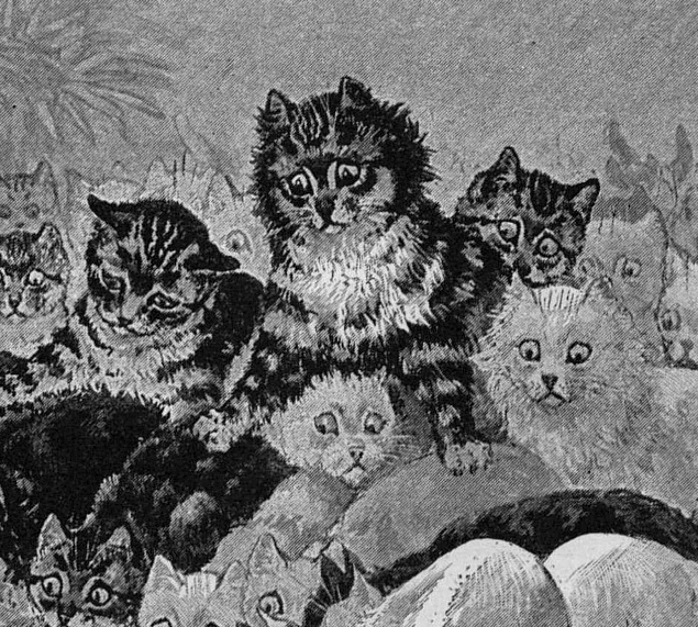 Louis Wain Xmas Cat Party 1889