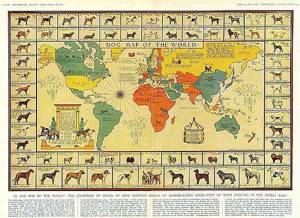 Dog Map of the World 1935